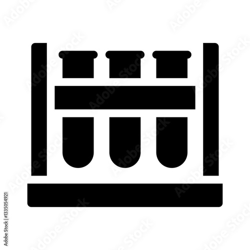 test tube rack glyph icon