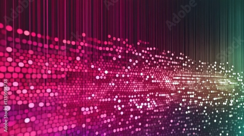 Abstract Colorful Digital Art, Vibrant Data Visualization