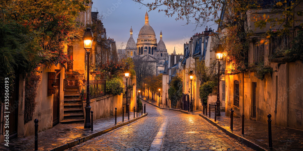 Naklejka premium Streets of Montmartre.Paris