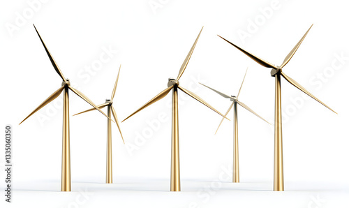 wind turbine on a white background