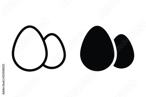 Egg icons set. for mobile concept and web design on white background