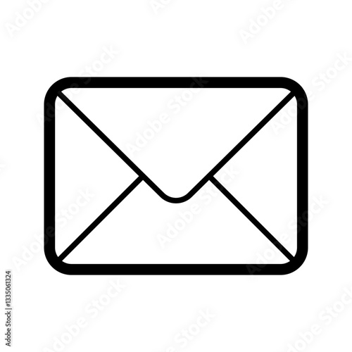 Envelope mail icon set. newsletter web buttons. close email letter outline vector symbol