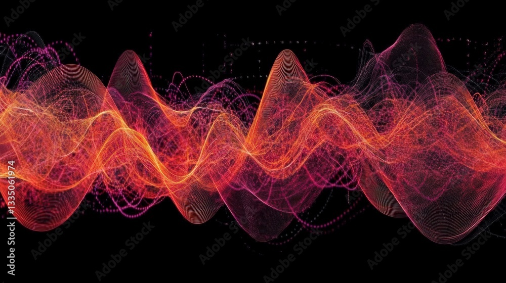 Fototapeta premium Abstract Digital Wave Forms: A Stunning Visual Display of Dynamic Patterns