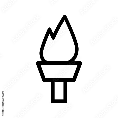 Torch icon. sign for mobile concept and web design. vector illustration