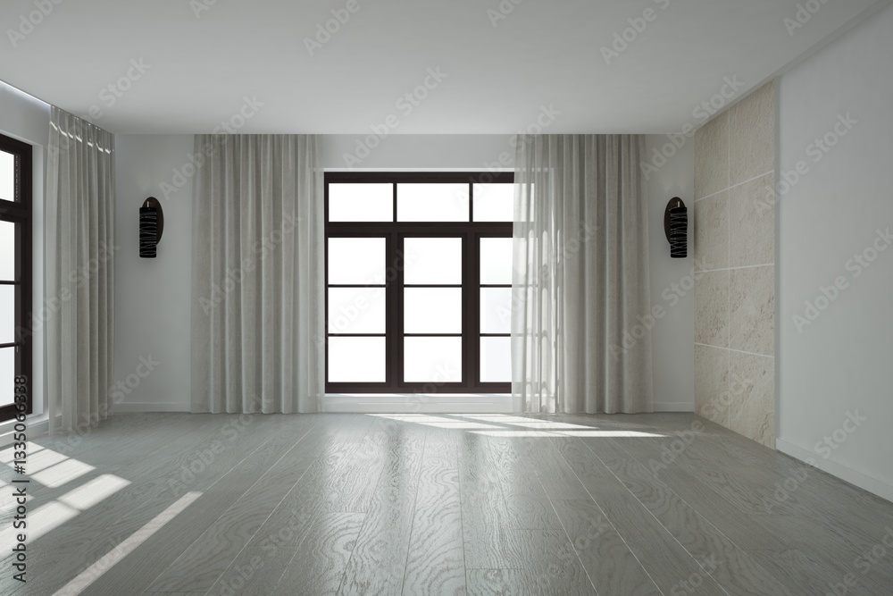 Obraz premium Modern interior design. 3D illustration