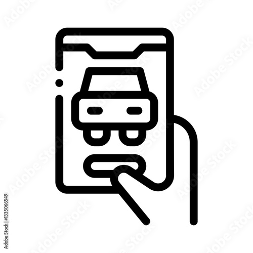ride request line icon