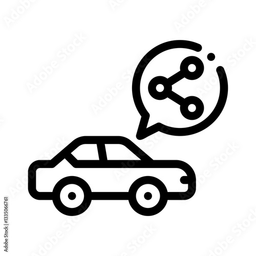 ride sharing icon line icon