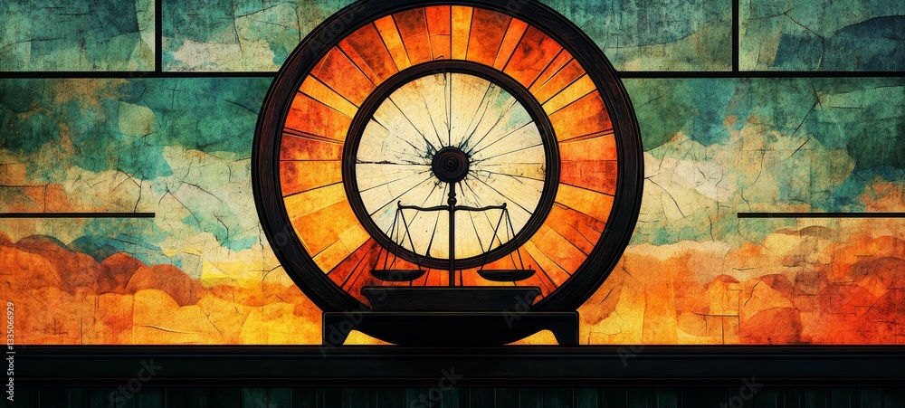 Fototapeta premium Cracked Mirror on a Scale, Somatic Symptom Disorder