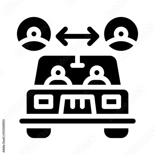 shared ride glyph icon