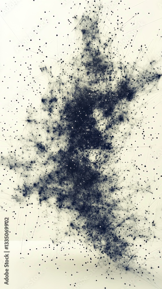 Obraz premium Abstract Network Design: A Visual Representation of Complex Data