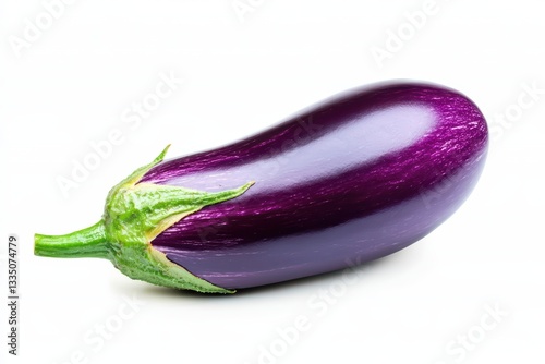 Wallpaper Mural Deep Purple Watercolor Illustration of Fresh Eggplant with Vibrant Hue and Glossy Finish Torontodigital.ca