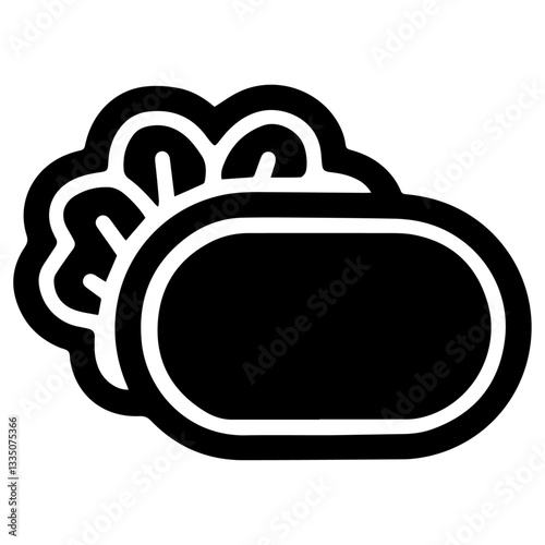 Black corned beef and cabbage vector icon.