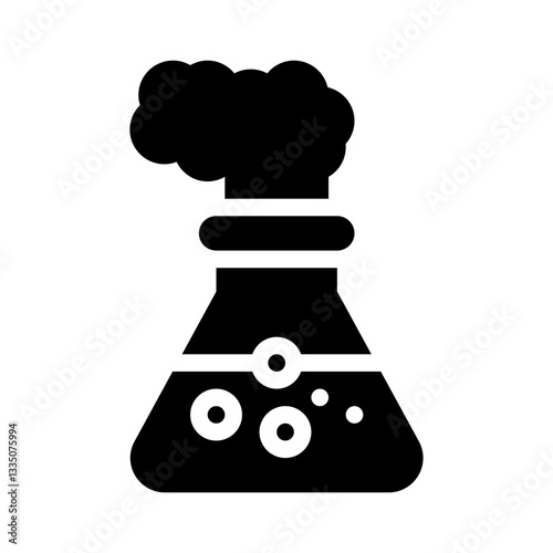 chemical reaction glyph icon