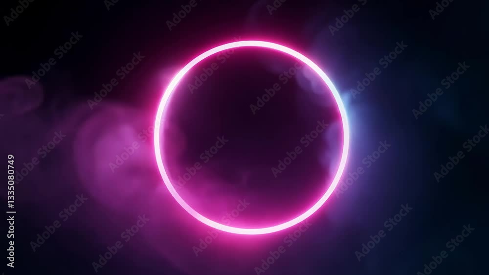 Abstract Cyberpunk Glowing Circle with Cosmic Energy Background Abstract Cyberpunk Glowing Circle with Cosmic Energy Background