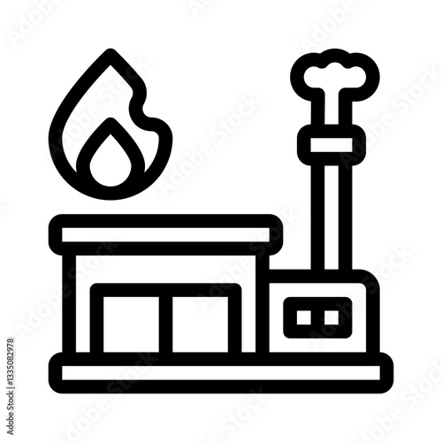 incineration line icon