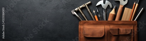 Wallpaper Mural Ready to Create: An Open Pencil Case with Tools and Supplies for Artistic Concepts Torontodigital.ca