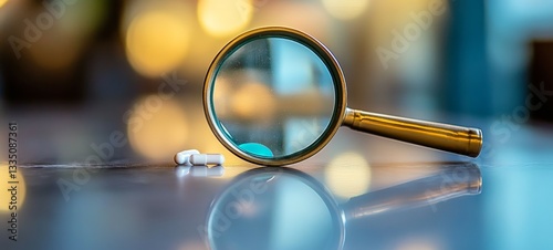 Magnifying Glass Over a Pill, Illness Anxiety Disorder