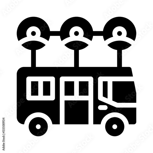 carpool glyph icon