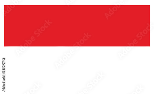Free Download Vector Illustration of the Flag of Indonesia Featuring a Horizontal Split with Red on Top and White on the Bottom - GFXLoad