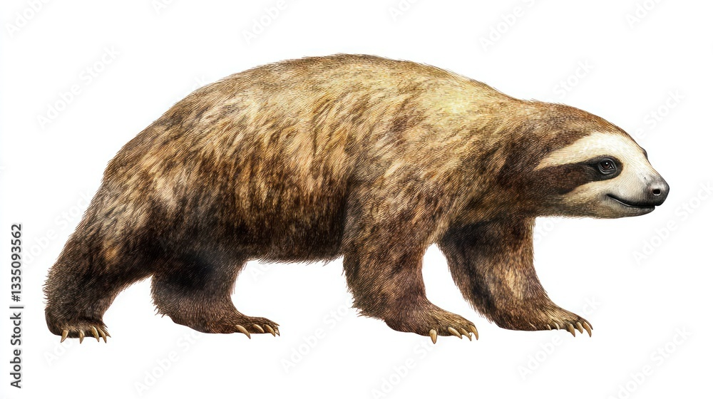Obraz premium Giant Ground Sloth: An Extinct Mammal