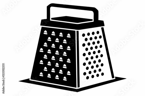 electric cheese grater line art silhouette vector illustration