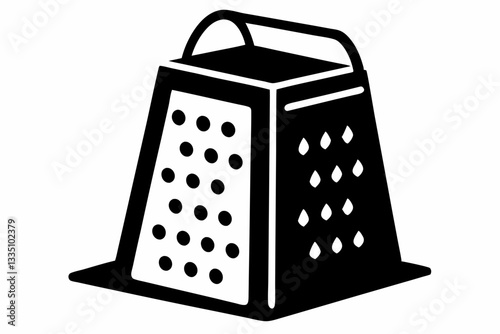 electric cheese grater line art silhouette vector illustration