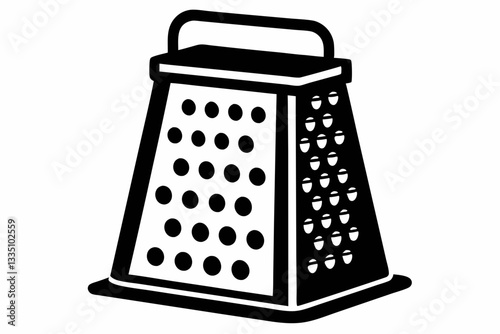 electric cheese grater line art silhouette vector illustration