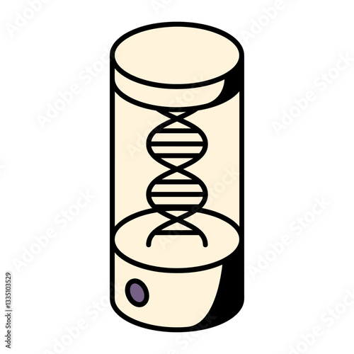 DNA Helix in a Specimen Container