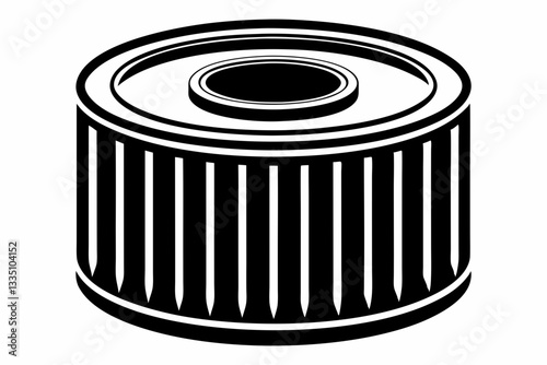 oil filter line art silhouette vector illustration