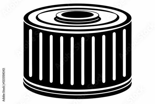 oil filter line art silhouette vector illustration