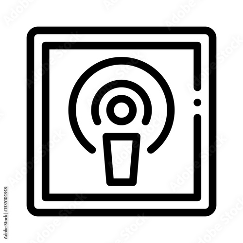 podcast logo line icon