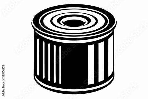 oil filter line art silhouette vector illustration