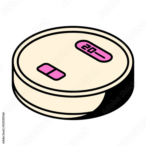 Portable Pill Box with Dispenser