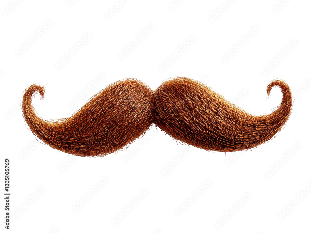 Isolated Brown Mustache Isolated Brown Mustache