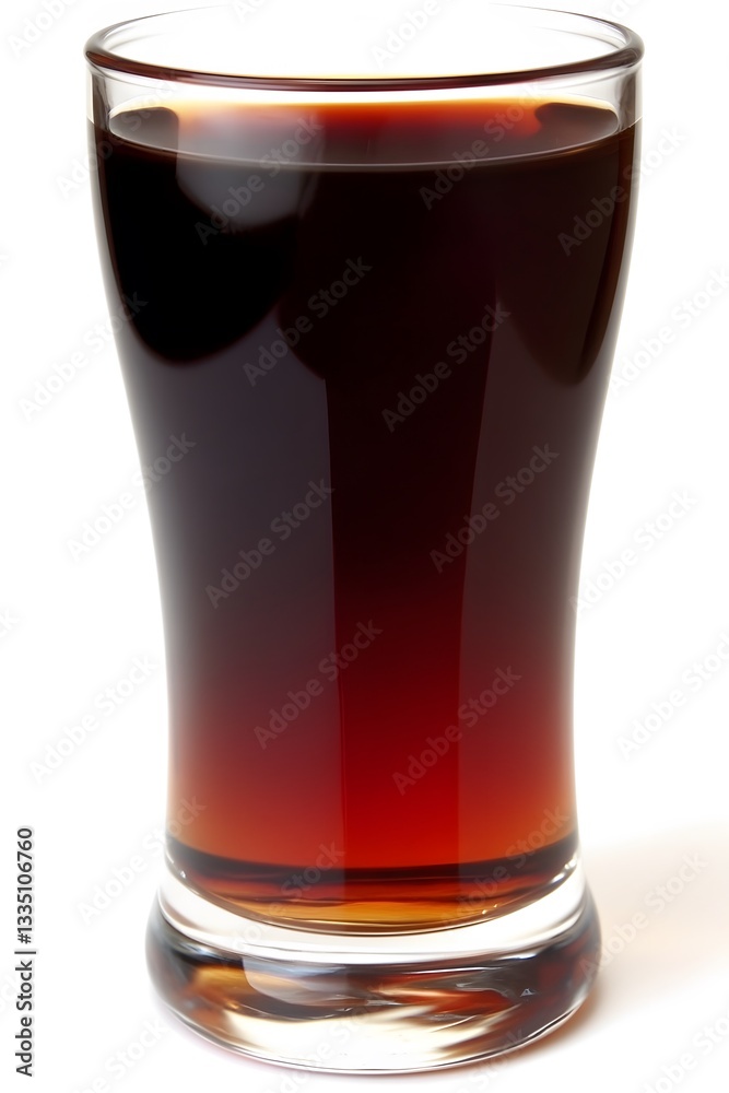 Dark Red Liquid in Glass, Gradient Drink, Refreshing Beverage Dark Red Liquid in Glass, Gradient Drink, Refreshing Beverage