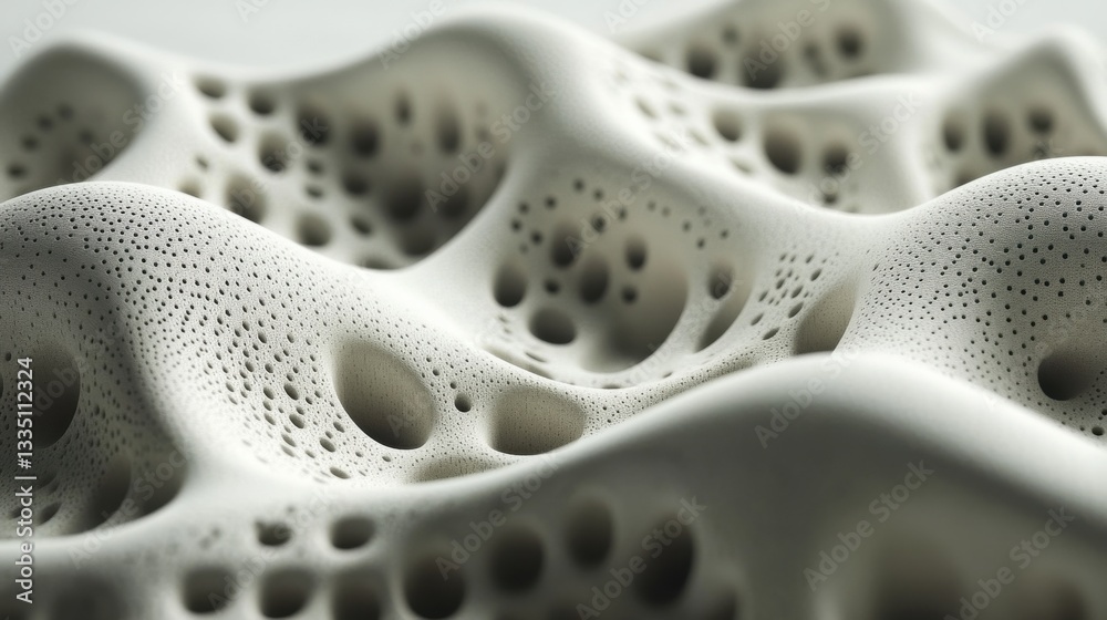 Intricate Textured Surface with Holes and Wavy Patterns Intricate Textured Surface with Holes and Wavy Patterns