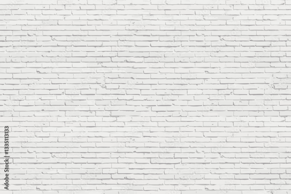 Texture of a white brick wall vector illustration