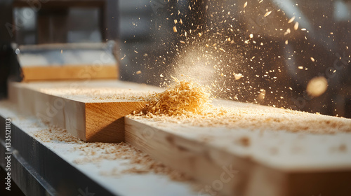 Woodworking process documentation with particulate matter effects