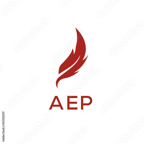 AEP creative minimalist letter logo.