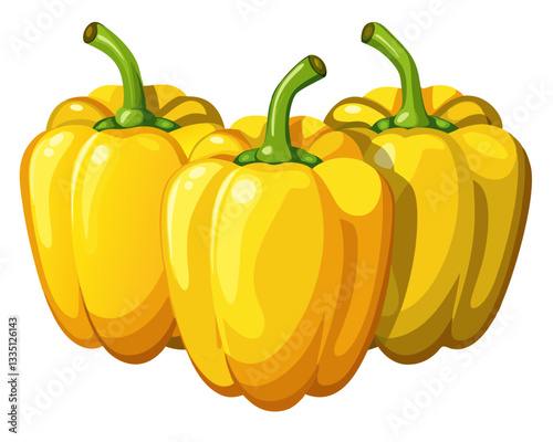 yellow pepper on a white background