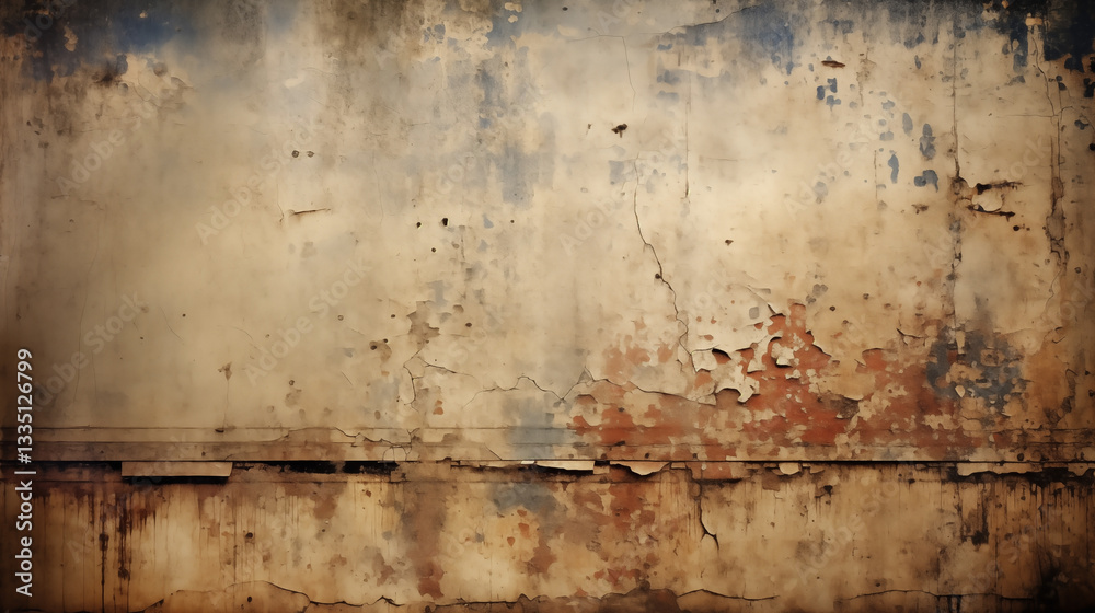 Fototapeta premium Grunge paint texture creating a rustic and aged background for design projects