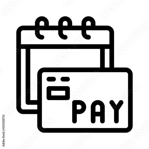 payment reminder line icon