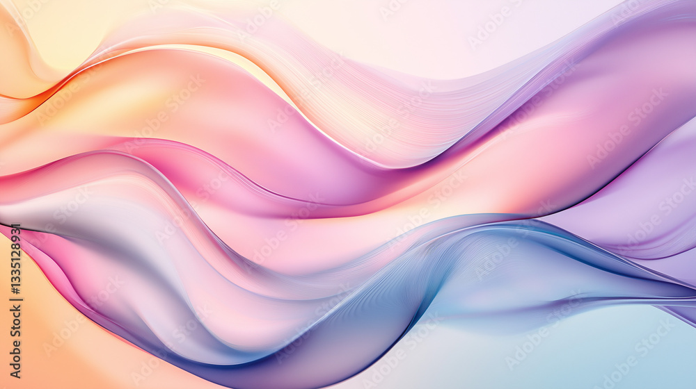 Delicate wavy lines in soft hues evoke a peaceful, calming ambiance with subtle artistic charm Delicate wavy lines in soft hues evoke a peaceful, calming ambiance with subtle artistic charm