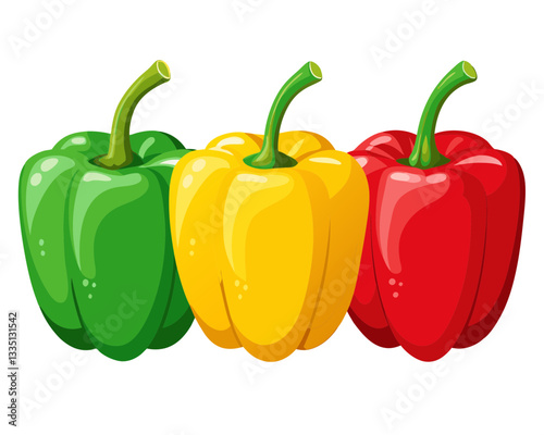 red and yellow peppers