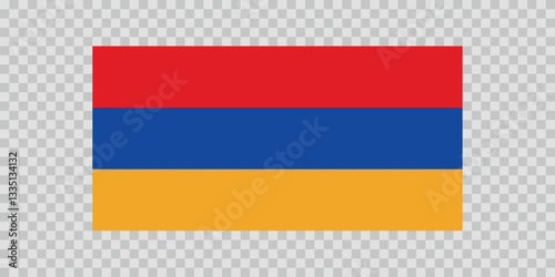 Flag of Armenia. Armenian national symbol in official colors. Template icon. Abstract vector background.