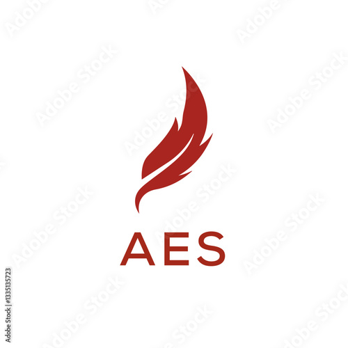  AES  creative minimalist letter logo.