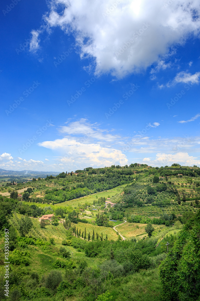 Obraz premium Landscape near Chiusi in Tuscany, Italy