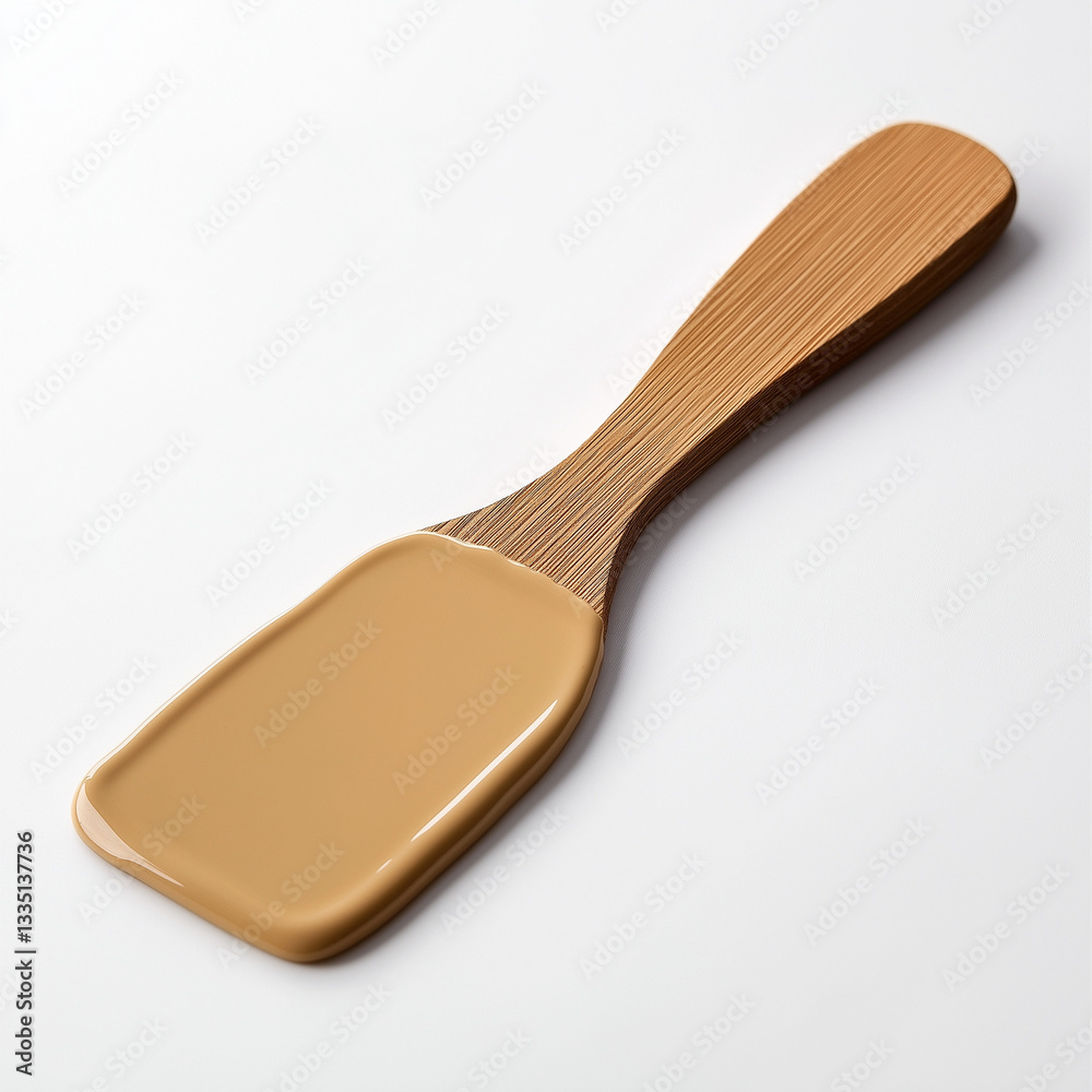 Innovative makeup spatula expertly mixing foundation showcasing sleek design perfect for beauty product stock imagery Innovative makeup spatula expertly mixing foundation showcasing sleek design perfect for beauty product stock imagery