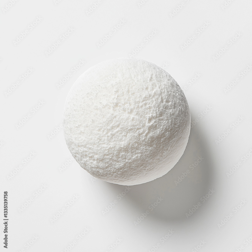 Powder Puff With Smooth Texture Placed On Clean Background To Enhance Makeup Application And Softness Powder Puff With Smooth Texture Placed On Clean Background To Enhance Makeup Application And Softness