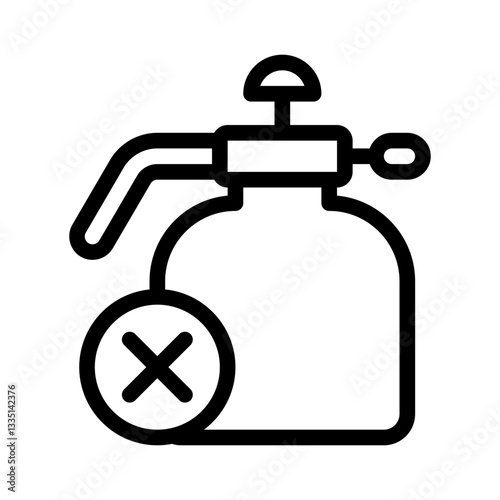 no pesticides line icon